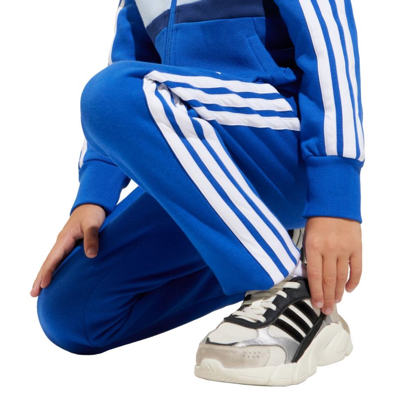 adidas Seasonal Essentials Tiberio 3-Stripes Fleece Tracksuit for Kids Blue JC7488 General