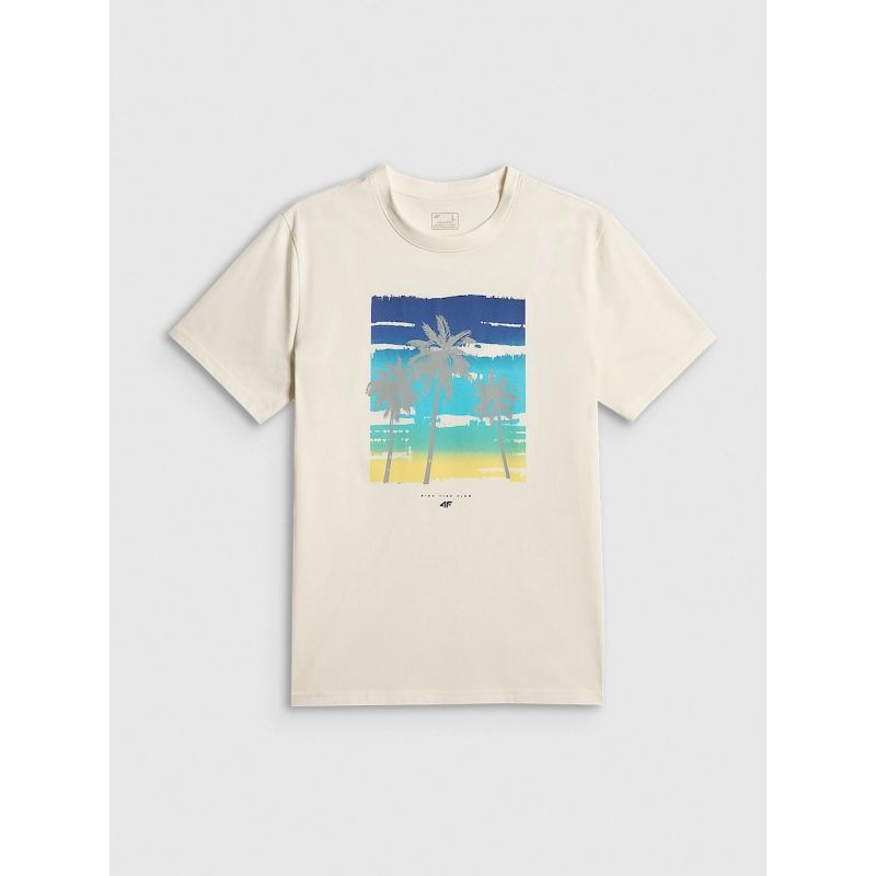 4F Men's regular printed T-shirt póló 4FRSS26TTSHM4291-11S