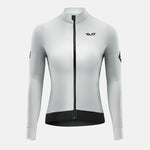 Rockbros TVI women's cycling jersey insulated autumn/winter L - white and gray l \ szary || biały kötött sapka 15310007004-211734