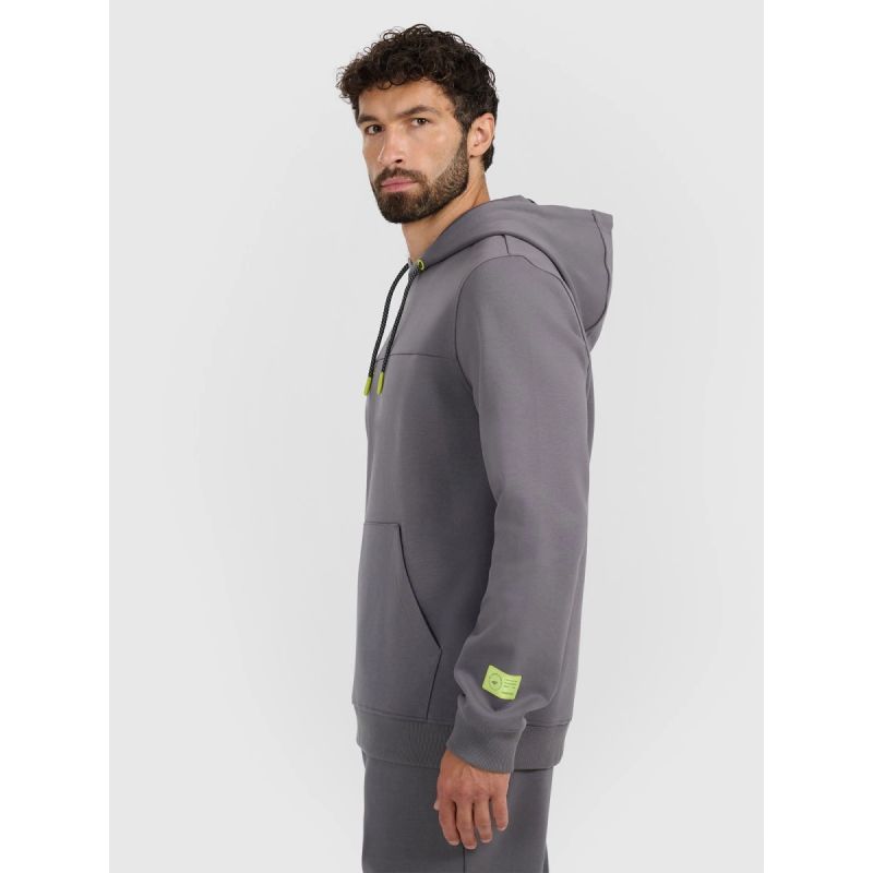 4f Men's sweatshirt with hood, open, 4FRAW25TSWSM2458-23S General