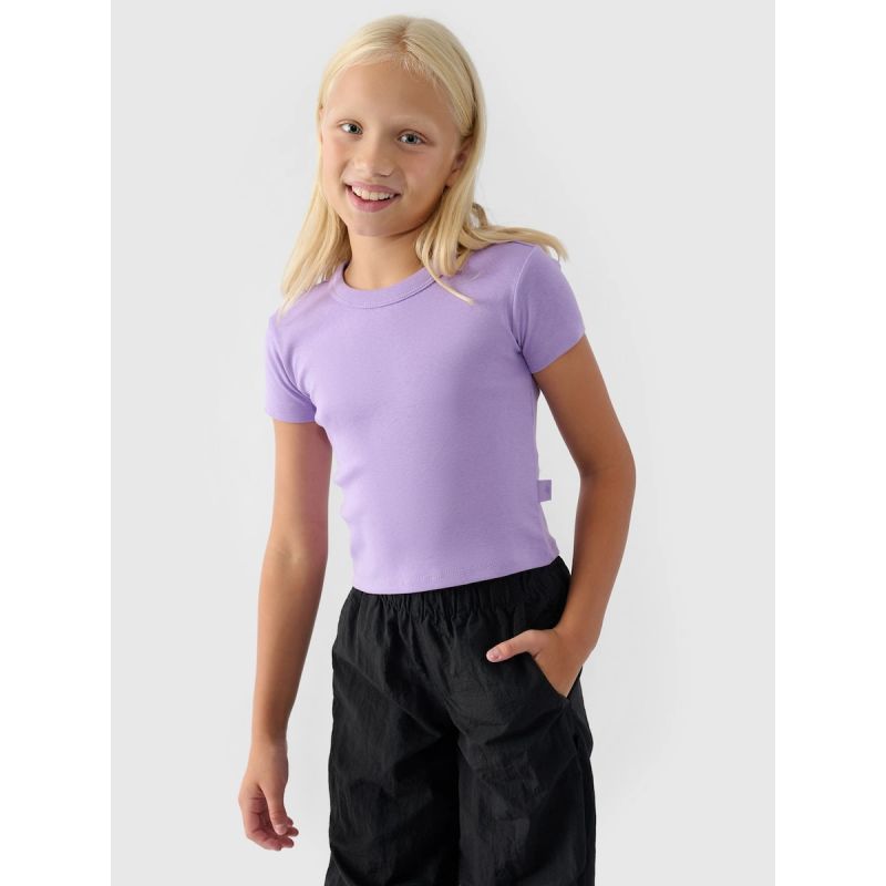 Girls' plain T-shirt 4F 4FJRSS24TTSHF2053-52S póló