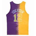 Mitchell & Ness NBA Utah Jazz John Stockton Tie Dye Cotton Tank - TTNK3206-UJAYYJSTYWPR atléta