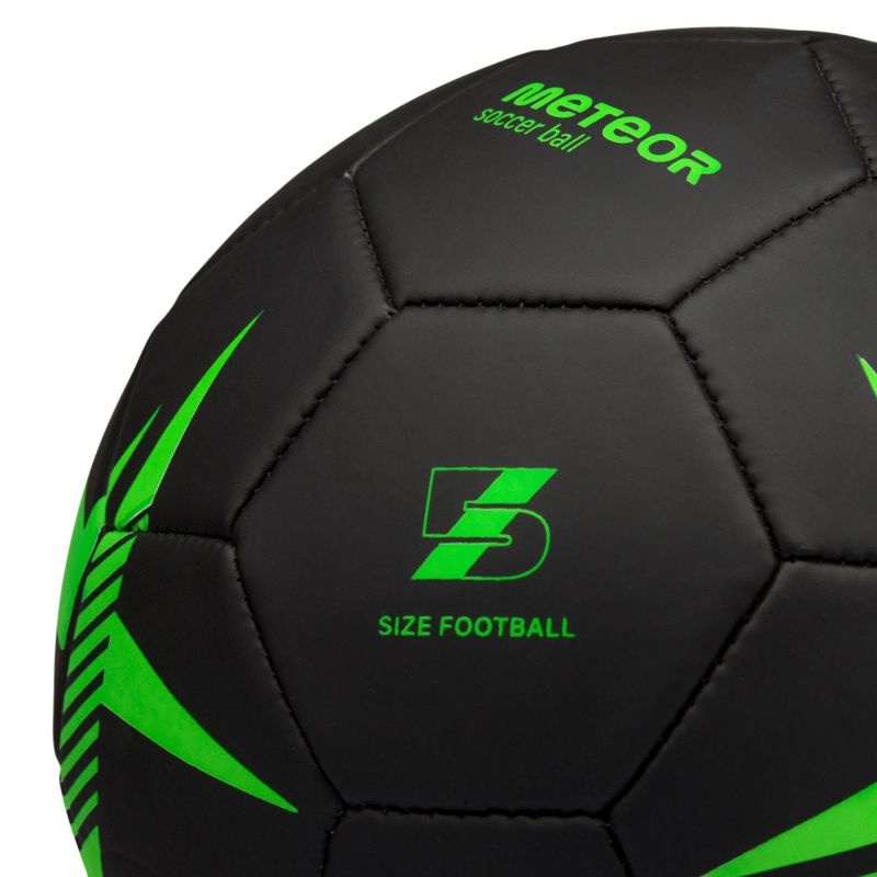 Meteor Spin 5 Soccer Black/Green uniw labda