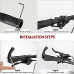 Rockbros bike grips black and gray