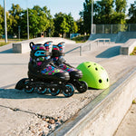 NH10907 4in1 ROLLER SKATES WITH EXTENDED HOCKEY BLADES TINTY GREEN SIZE S(31-34) NILS EXTREME zöld utcai cipő