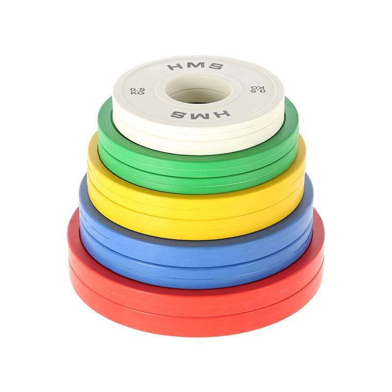 HMS Bumper Olympic Plate Set 2x (0.5kg, 1kg, 1.5kg, 2kg, 2.5kg) CBRS Set póló 17-61-097