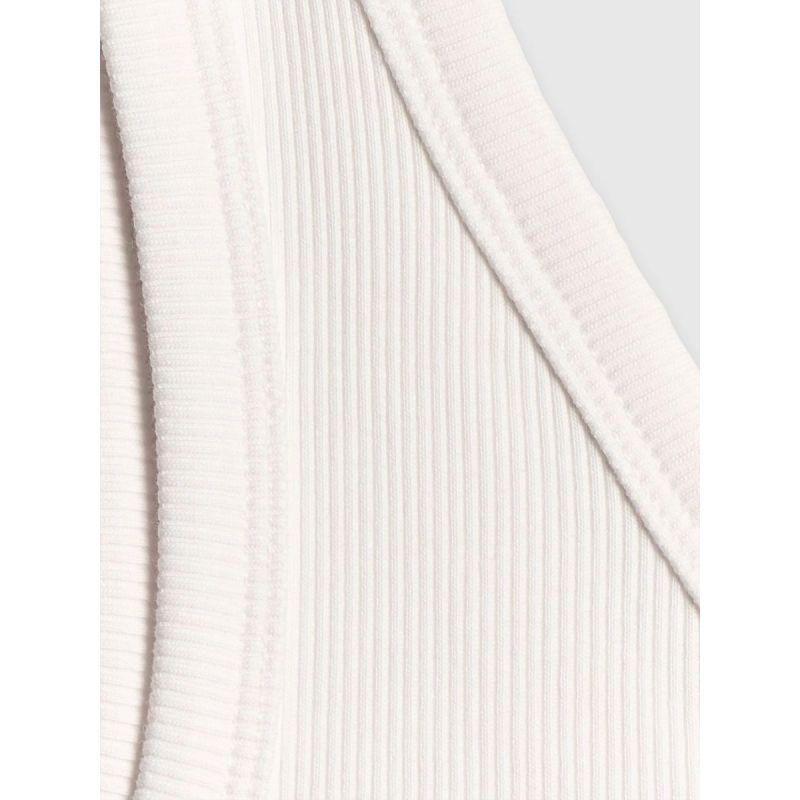 Women's slim ribbed knit top 4F