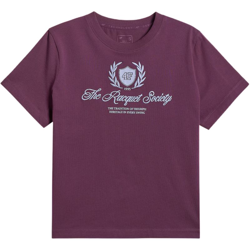 4F Women's T-shirt F2738 60S bordó póló