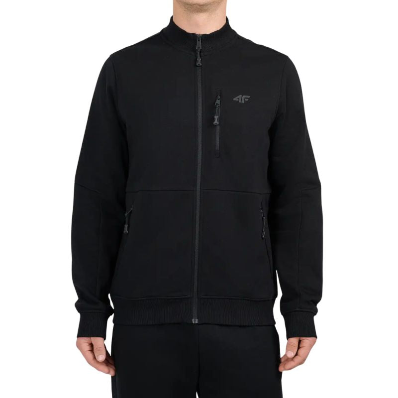 Men's sweatshirt 4F M2547 deep 4FWMM00TSWSM2547 20S fekete kapucnis pulóver