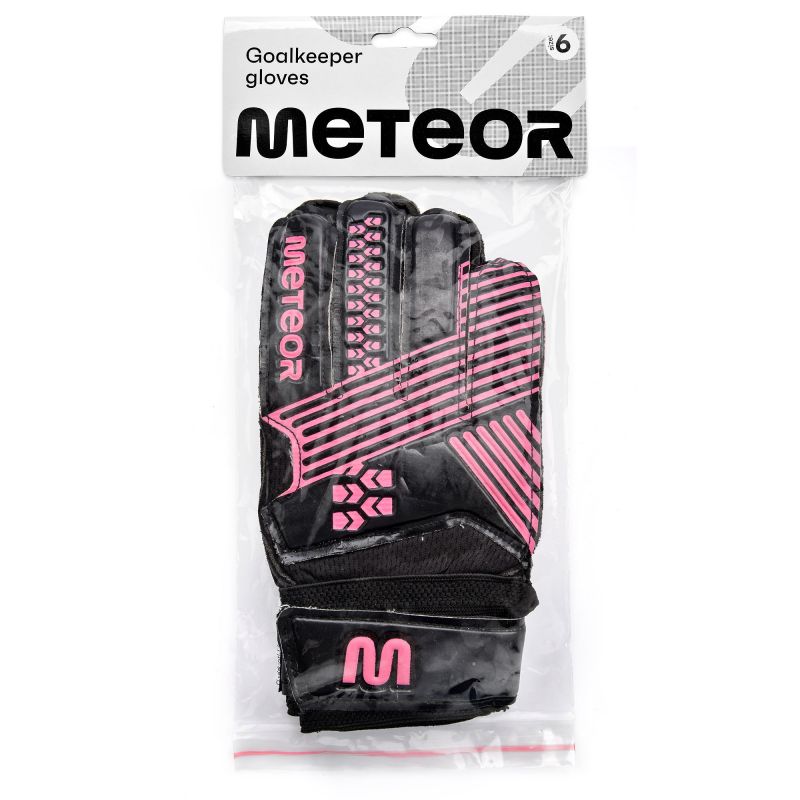 Meteor Catch 9 goalkeeper gloves black/pink uniw kesztyű