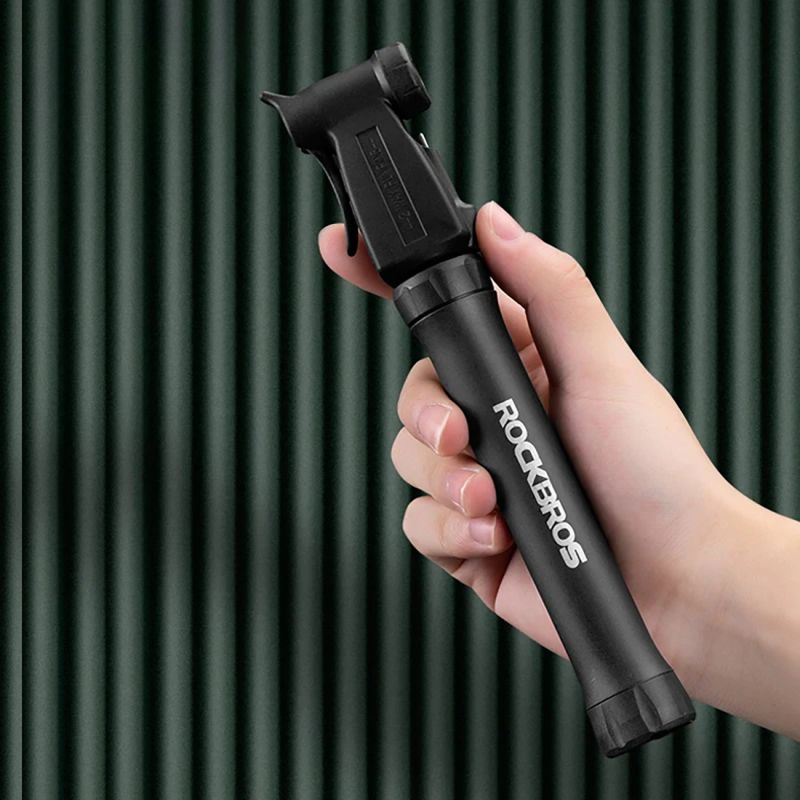 Rockbros TM-1701P 80 PSI Mini Bicycle Pump for Presta and Schrader Valves - Black fekete pumpa 304004-211900