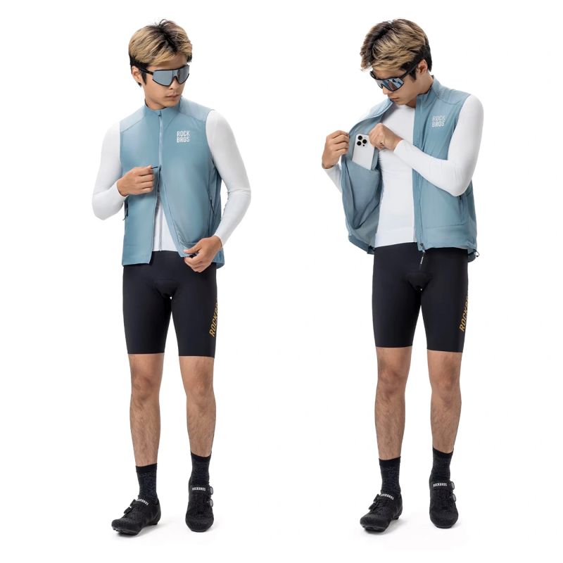 Rockbros Windproof Vest Spring/Autumn Size L - Blue niebieski \ l vests
