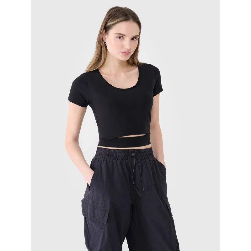 4f Women's crop top plain T-shirt 4FRSS25TTSHF2695-20S General