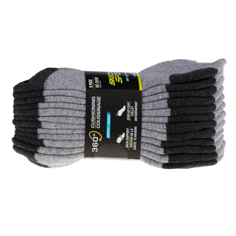 Skechers 6pk No Show Socks S108264-GRY Zokni