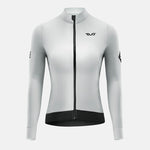 Rockbros TVI women's cycling jersey insulated autumn/winter S - white and gray s \ szary || biały kötött sapka 15310007003-211732