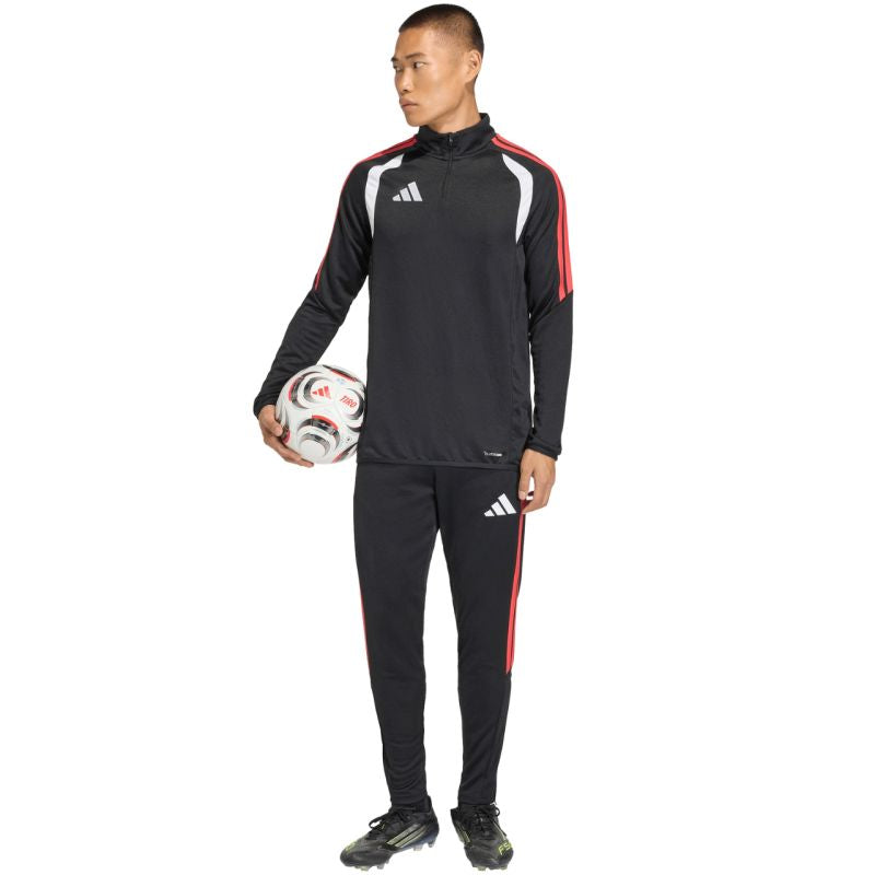 Men's adidas Tiro 26 League Training Top Black, White, and Red JY9697 piros pulóver