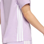 adidas Essentials 3-Stripes Cotton Women's T-Shirt Light Purple JX7619 Ruházat
