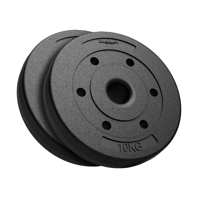 Rebel Bitumen Weight Plate Set 2 x 10 kg, 51 mm Bore – for Olympic Barbells, ACTIVE edzőfelszerelés RBA-2140