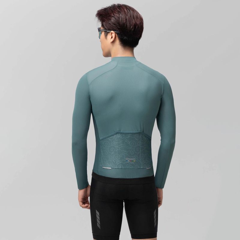 Rockbros 15120015017 ROAD TO SKY men's cycling jersey long sleeve M - gray-blue m \ niebieski póló