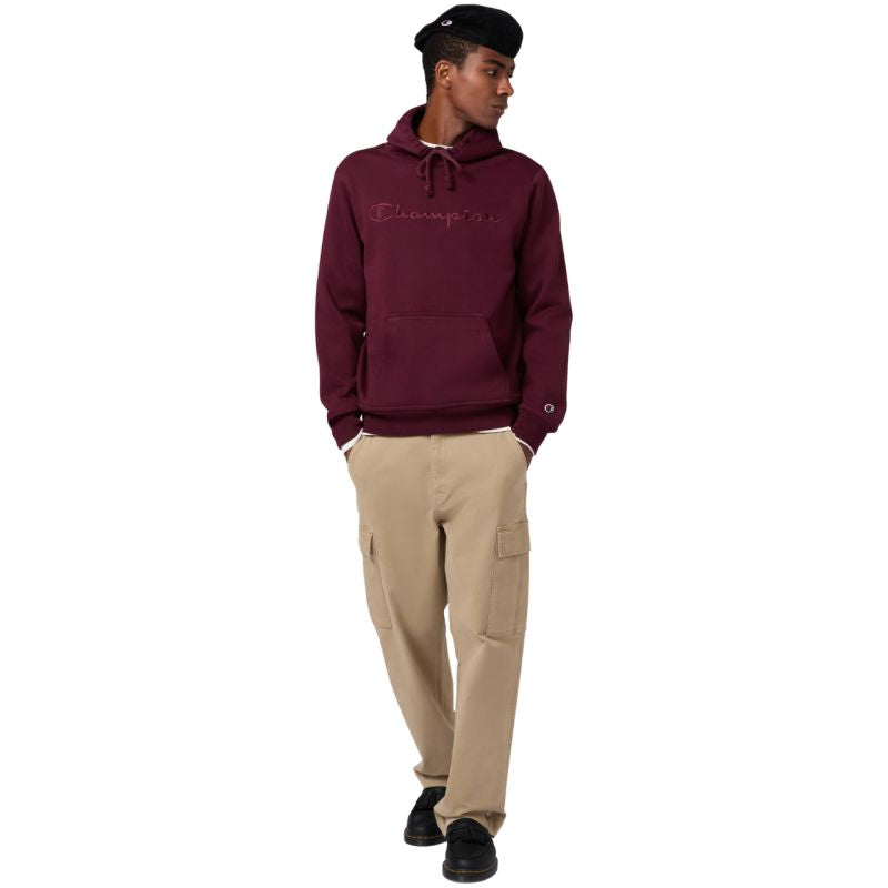 Champion Hooded Sweatshirt 220271 RS522 bordó kapucnis pulóver