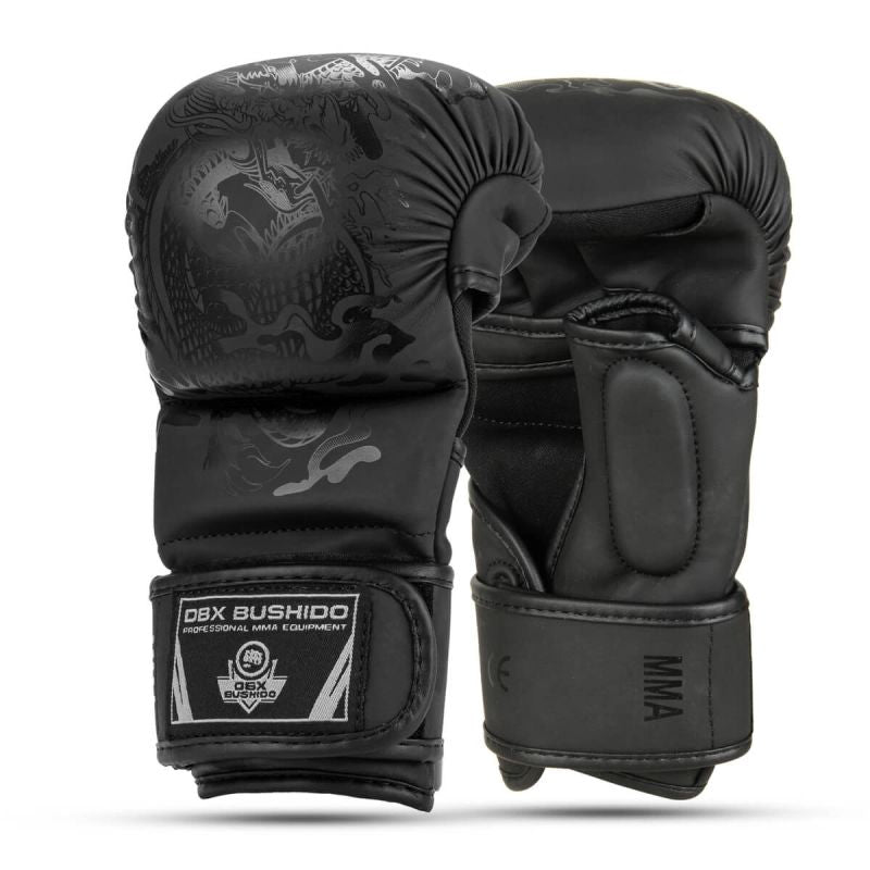 DBX Bushido MMA Sparring Gloves - Black Dragon - Valor Series fekete kesztyű