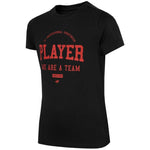 4F T-shirt Jr HJZ22 20S fekete póló HJZ22JTSM00720S