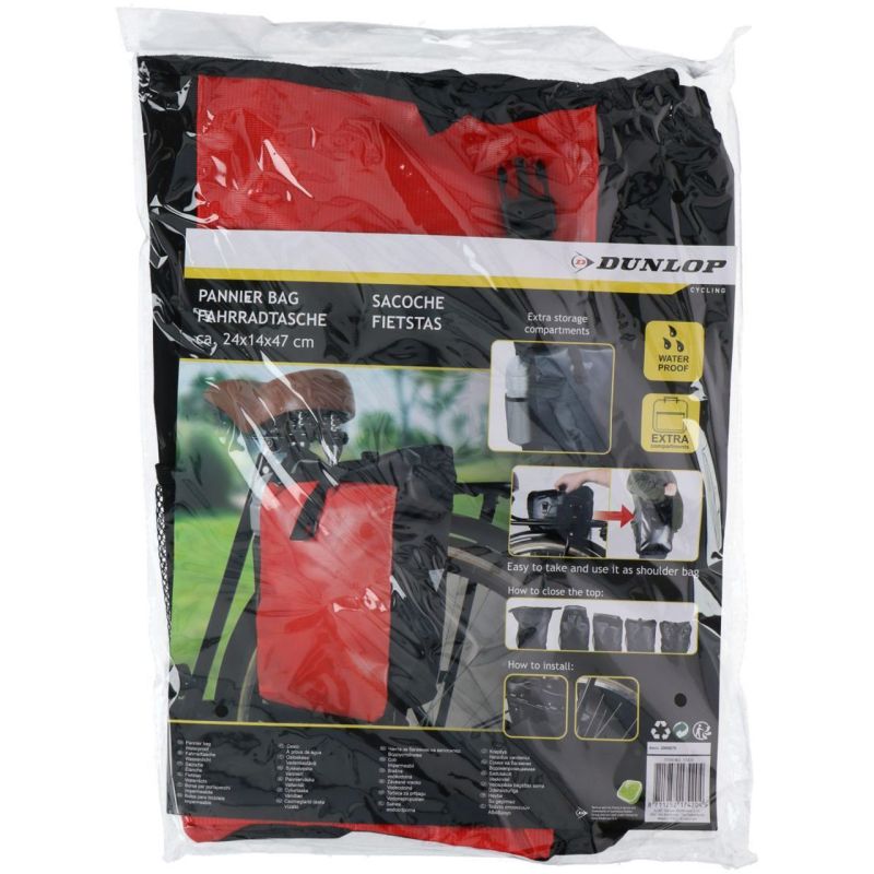Dunlop bicycle pannier fekete táska 1042305