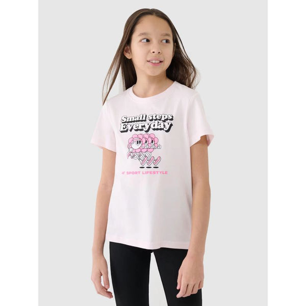 4f Girls' regular T-shirt with print 4FJRSS25TTSHF2585-12S Ruházat