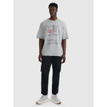 Men's oversize printed T-shirt 4F 4FRAW25TTSHM3257-27M