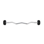 HMS Rubber-coated fixed barbell/bar GSL-10 10 kg póló 17-58-024
