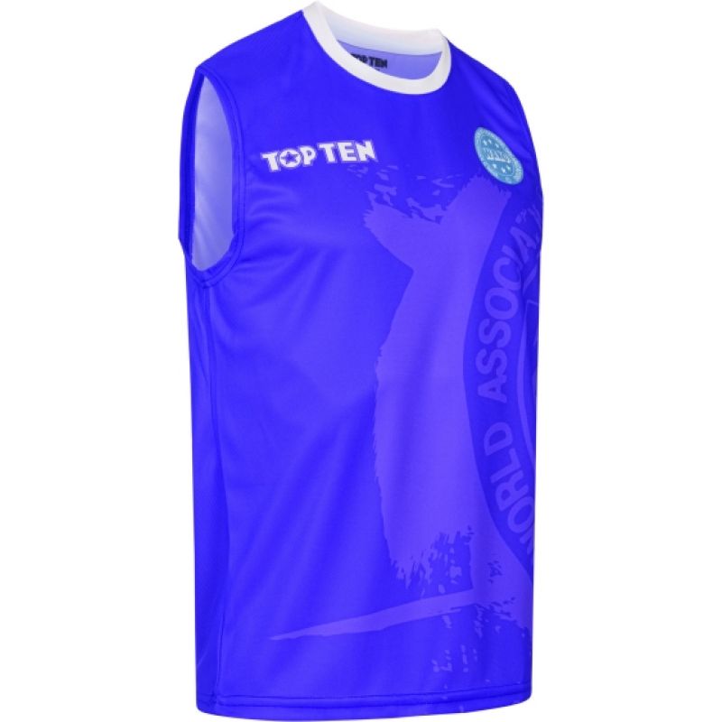 TOP TEN Kick light sleeveless top (WAKO APPROVED) czerwony+m póló