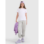 Regular plain girls' T-shirt 4F 4FJRMM00TTSHF3231-10S póló