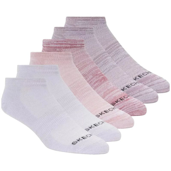 Skechers 6pk Womens Non Terry Low Cut Socks S108498-PNK Pink 36-40 General
