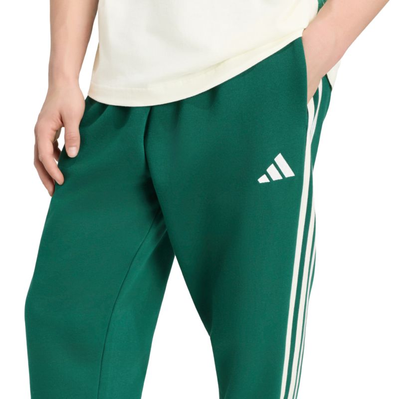 Adidas Men's Essentials 3-Stripes Fleece Tapered Cuffed Green zöld nadrág KY4129