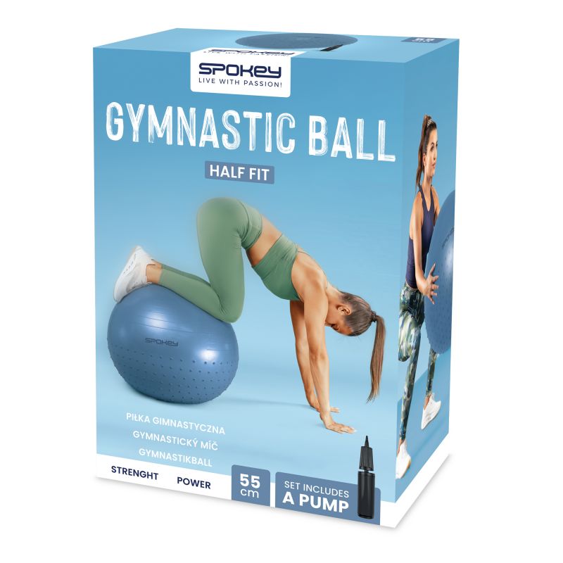 Spokey Half Fit Gymnastics Ball SPK-943628 size 65cm Edzőfelszerelés