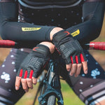 Rockbros S cycling gloves with gel inserts - black and red s \ czarny || czerwony kesztyű