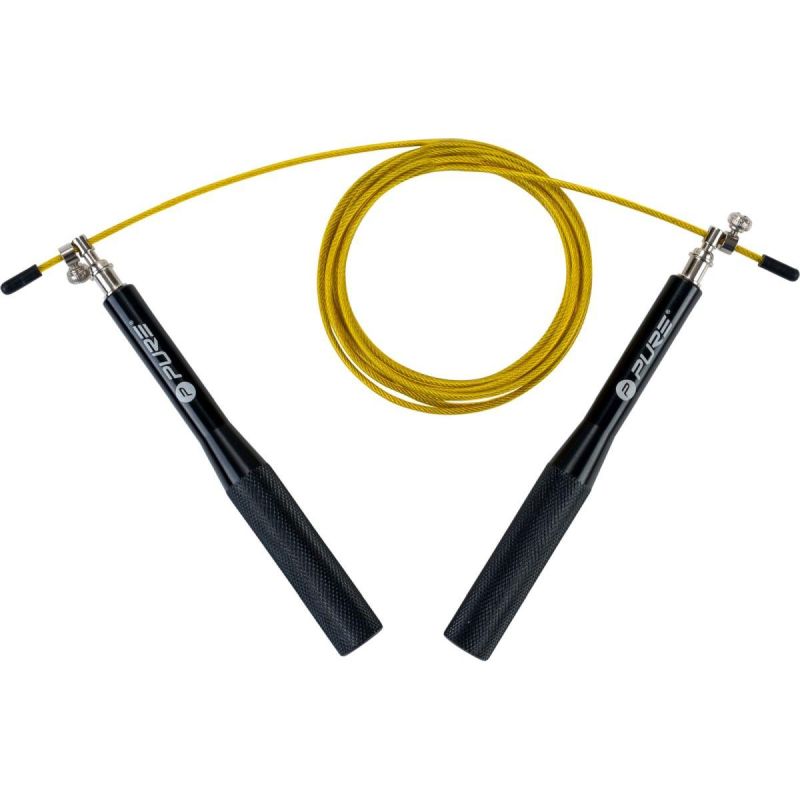 Pure 2 Improve 3-In-1 Weighted Skipping Rope, Replaceable Lines, Pure 2 Improwe fekete ropes, training equipment