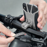 Rockbros LF436 Handlebar Clamp Phone Holder - Gray szary phones and accessories