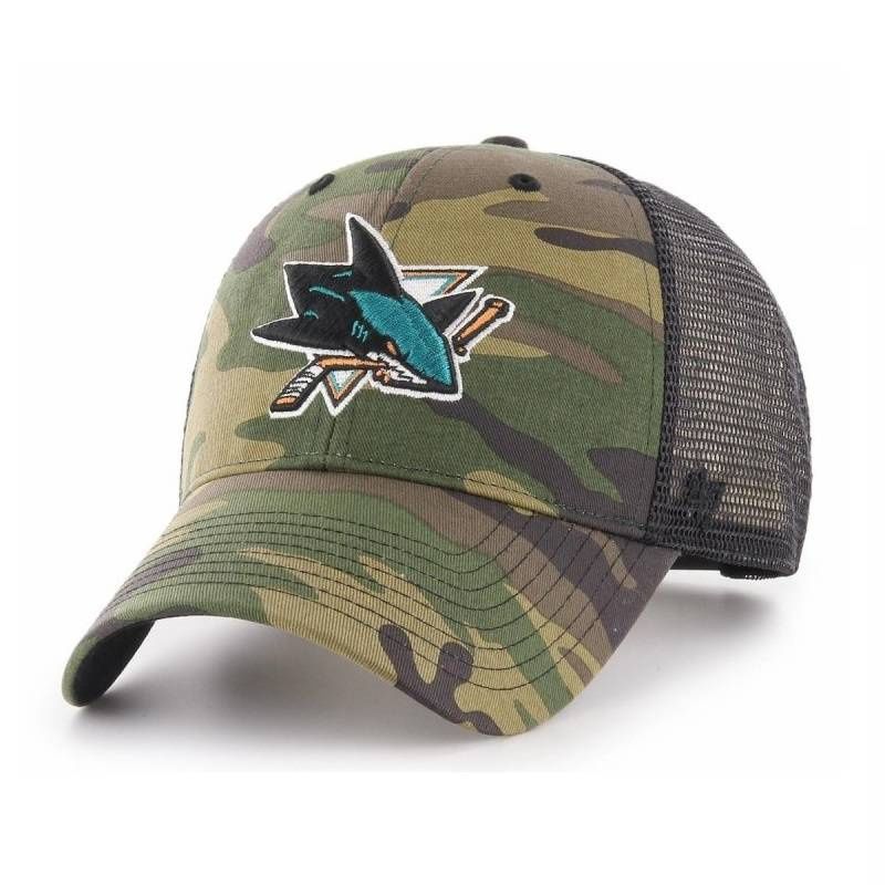 47 Brand NHL San Jose Sharks Trucker Camo Cap - H-CBRAN22GWP-CM uniwersalny baseball sapka