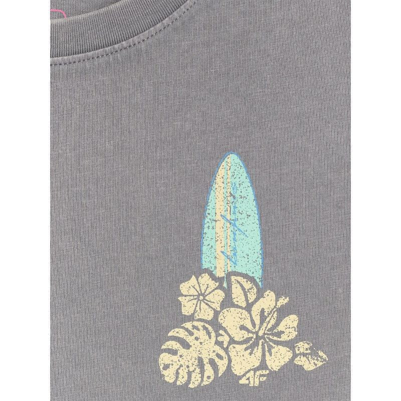 4F Loose T-shirt with print for girls 158/164 ruházat 4FJRSS26TTSHF3980-25S