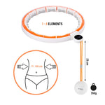 HMS Hhm21 Hula Hop White/Orange With Magnets, Tpe Protection And Weight + Counter narancssárga edzéssegítő 17-44-597