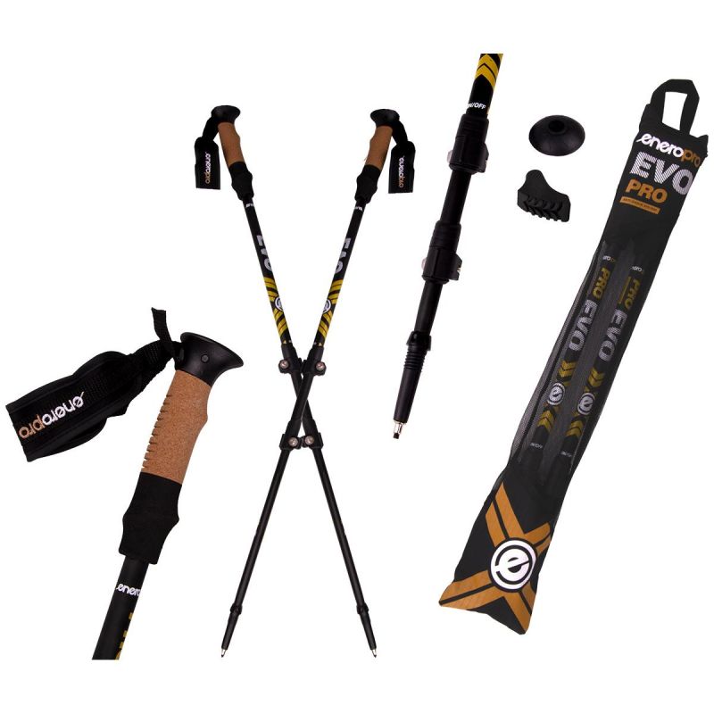 Enero Pro Evo Nordic Walking Poles And Case fekete covers