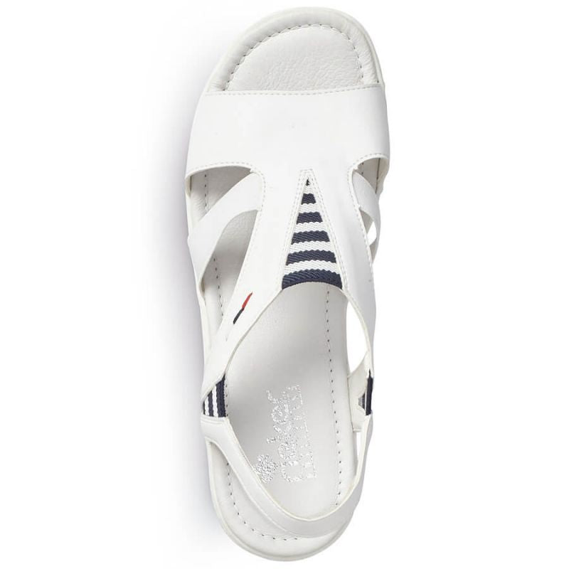 Rieker W V02Y5 wedge white fehér sandals