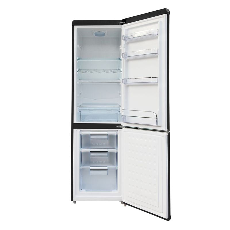 Vans Ravanson 250l Retro Refrigerator | LED lighting | Vintage style | 545 x 585 x 182 mm | fekete home appliances