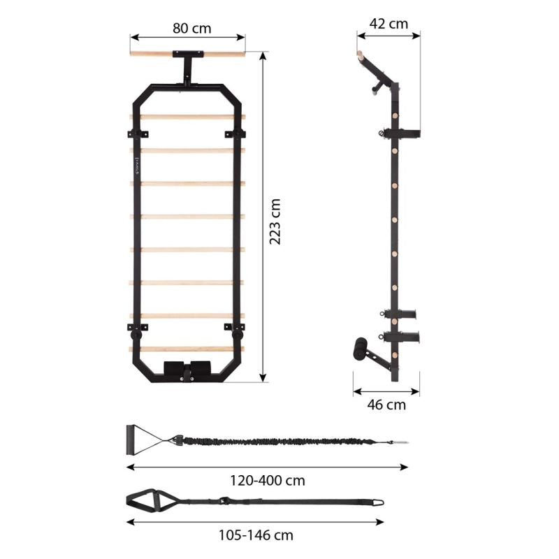 HMS multifunctional gymnastic ladder fekete póló 17-53-514