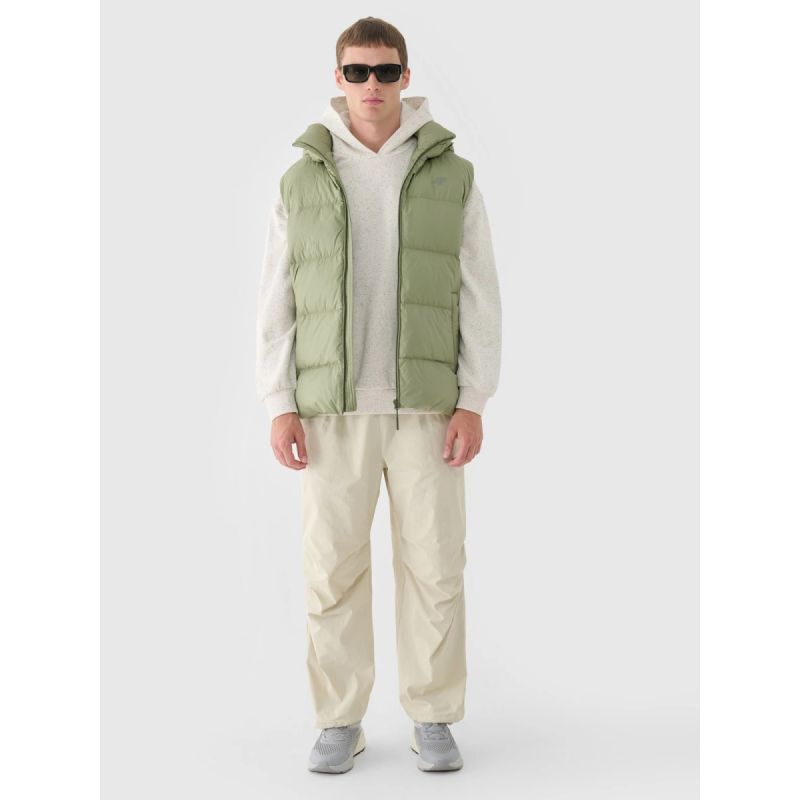 Men's down vest with natural filling 4F 4FWAW24TVJAM148-43S mellény