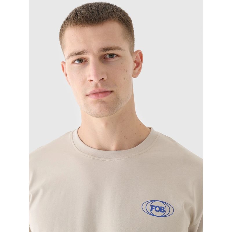 Men's oversized printed T-shirt 4F 4FRSS24TTSHM2535-83S póló