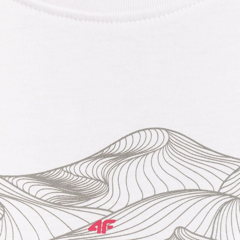 4F Women's T-shirt F2785 10S fehér ruházat 4FWSS26TTSHF278510S
