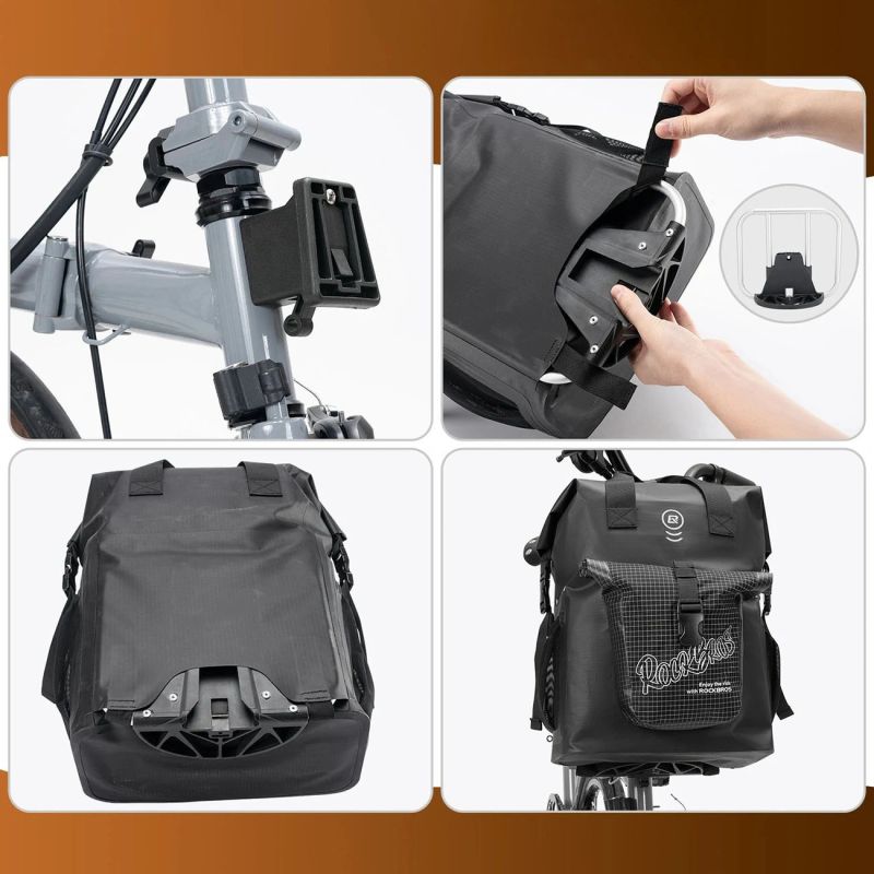 Rockbros AS-158 Front - for Brompton Folding Bike hátizsák 5907769384219-211942