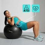 Meteor Fitness 65 cm Black uniw futball labda 17876